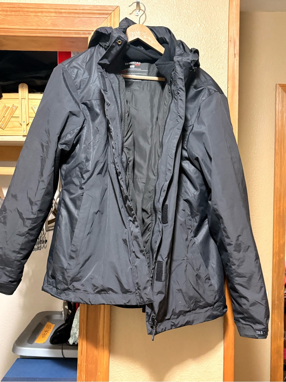 Black Women's Heated Hooded Jacket